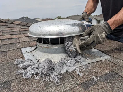 Cleaning Dryer Vent On Roof in Boynton Beach