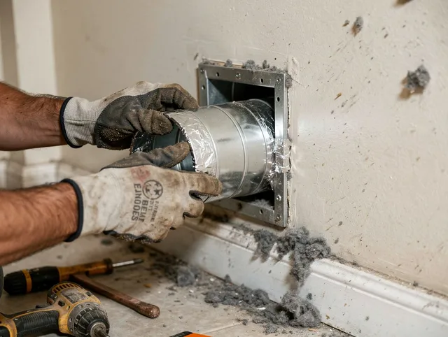 Professional dryer vent repair and installation by Boynton Beach Dryer Vent Cleaning in Boynton Beach